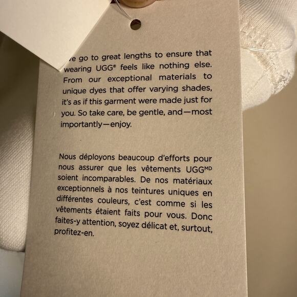 UGG Duffield Robe Womens Large Cream Fleece SOFT Comfort Classic Lux Angel Bath - Picture 11 of 16